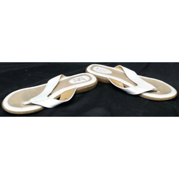 BOC Born Concept White Flip Flop Thong Sandal Women's 8M Floral Palm Tree Beach - Picture 7 of 12